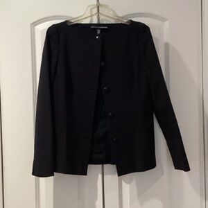 Classic Black Women's Boat Neck Blazer